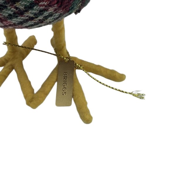 Target Spritz 2017 Featherly Friends BRIGGS Fabric Bird Figurine 6.5" Winter - Picture 5 of 8